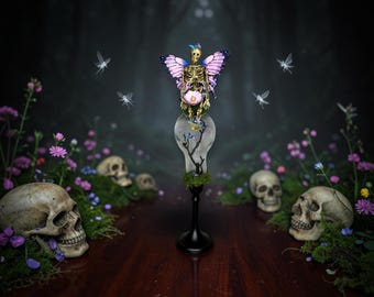 Skele-fairy Floral Lightbulb Accent