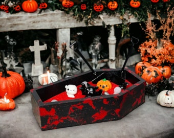 Black and Red Coffin Zen Garden #2