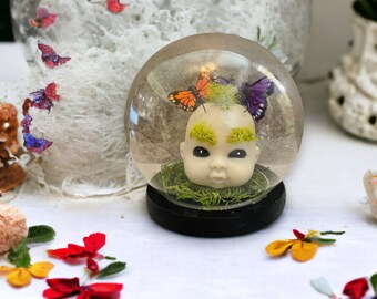 Fairy with Butterflies Glass Terrarium Globe