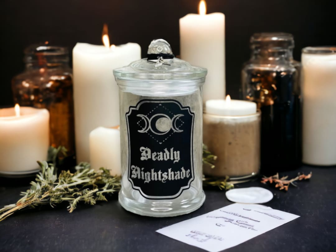 Deadly Nightshade Apothecary Jar - Etsy