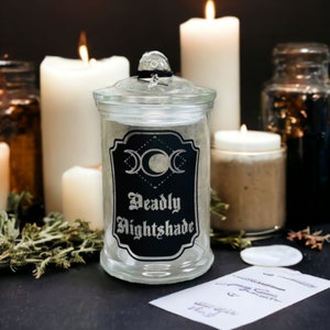 Deadly Nightshade Apothecary Jar - Etsy