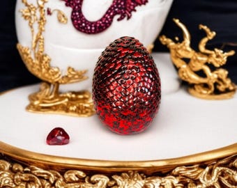 Black and Red Foil Dragon Egg Collectible