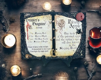 Snow White Themed Open Spell Book