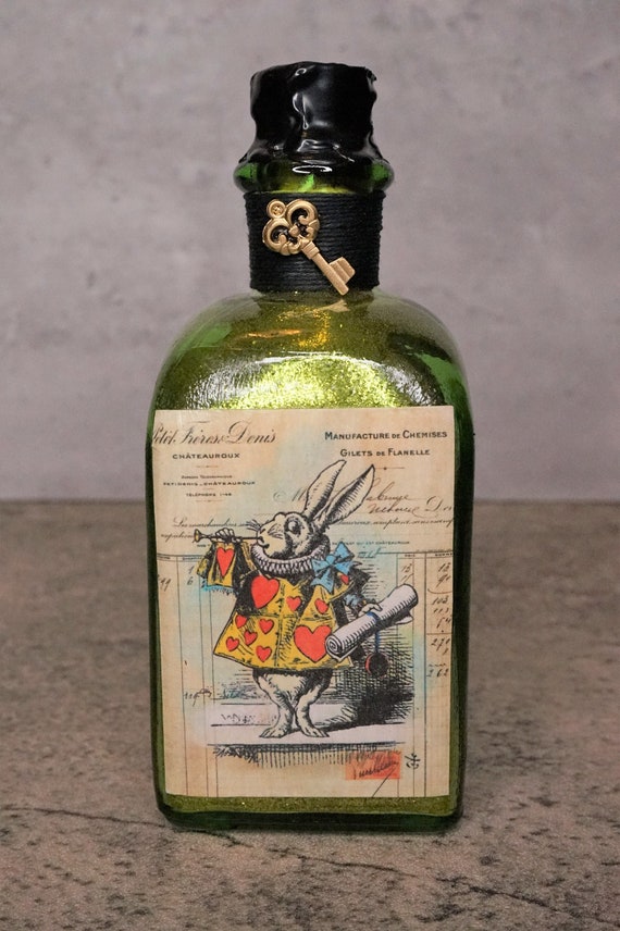 White Rabbit Alice in Wonderland Themed Potion Bottle Etsy