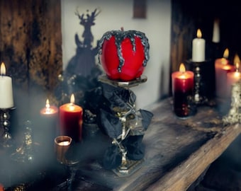 Snow White Poisoned Apple Candleholder with Fairy Lights