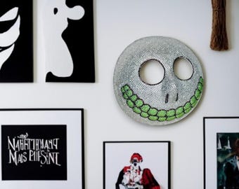 Nightmare Before Christmas Bedazzled Barrel Halloween Mask
