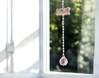 Pink Cupcake Beaded Suncatcher