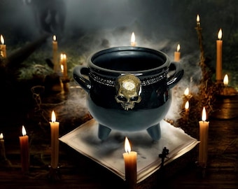 Skull Black Cauldron Centerpiece