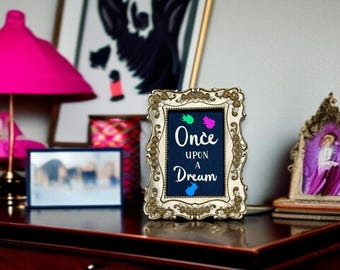 Once Upon A Dream/Sleeping Beauty Themed Gold Frame