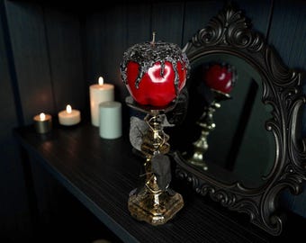 Snow White Poisoned Apple Candleholder with Fairy Lights
