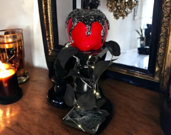 Snow White Poisoned Apple Candleholder with Fairy Lights