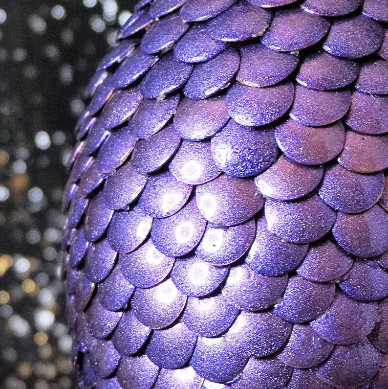 Purple Dragon Egg Collectible With Hand Painted Metallic Etsy
