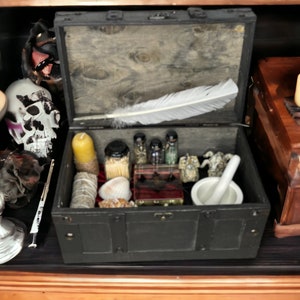 Apothecary Curio Wooden Chest