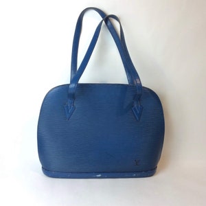 Louis Vuitton Toledo Blue Epi Leather Lussac Shoulder Bag Louis