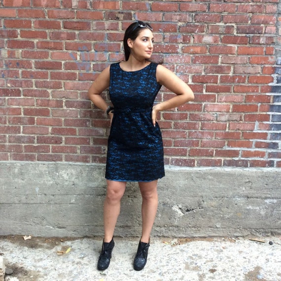 princess polly baby blue dress Black Lace Long Sleeve Mini Dress Chic