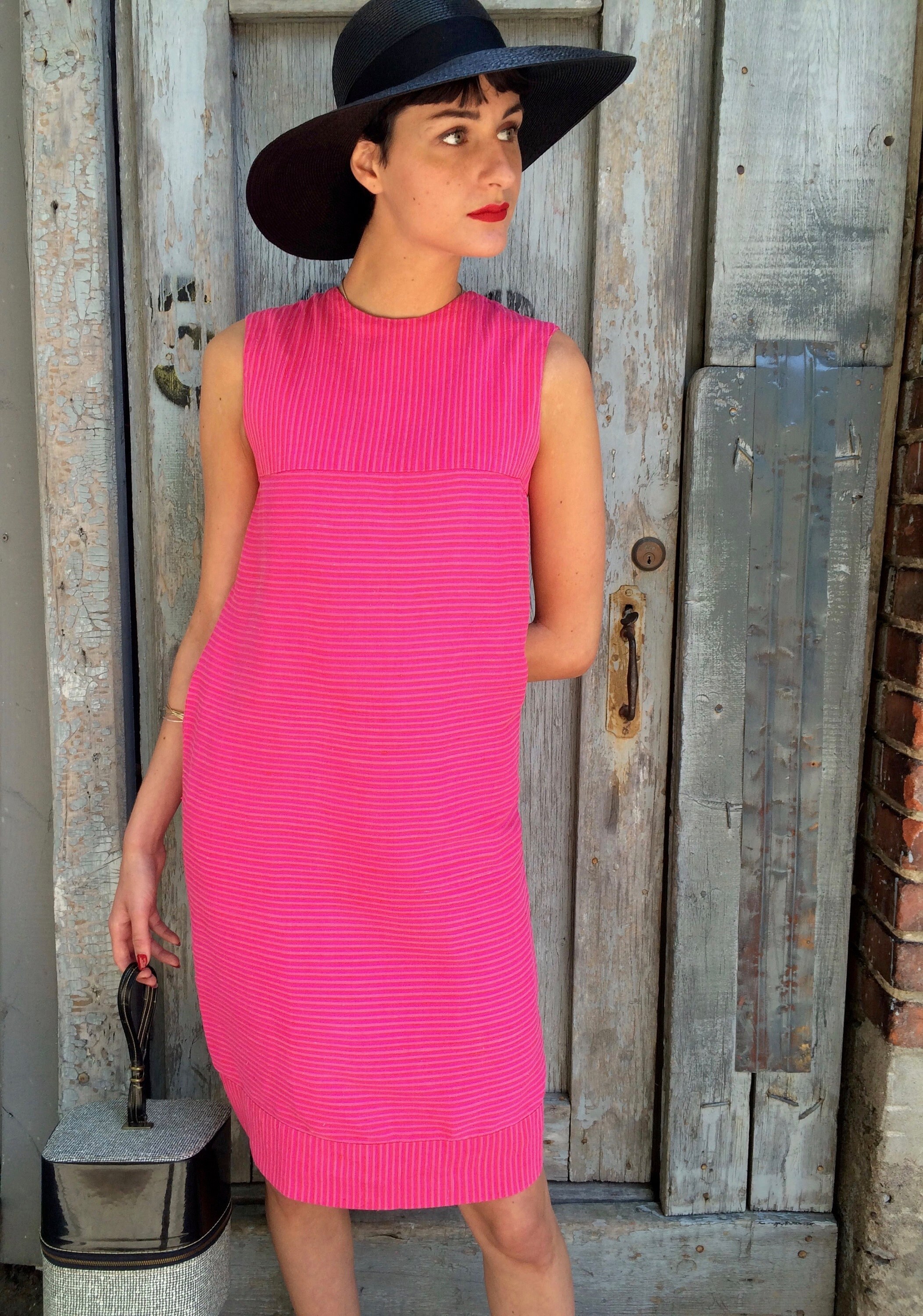 ワンピース ETMON Slip Shirring Pleats Dress, Rose Pink EliseSerenCollectionOne2025384