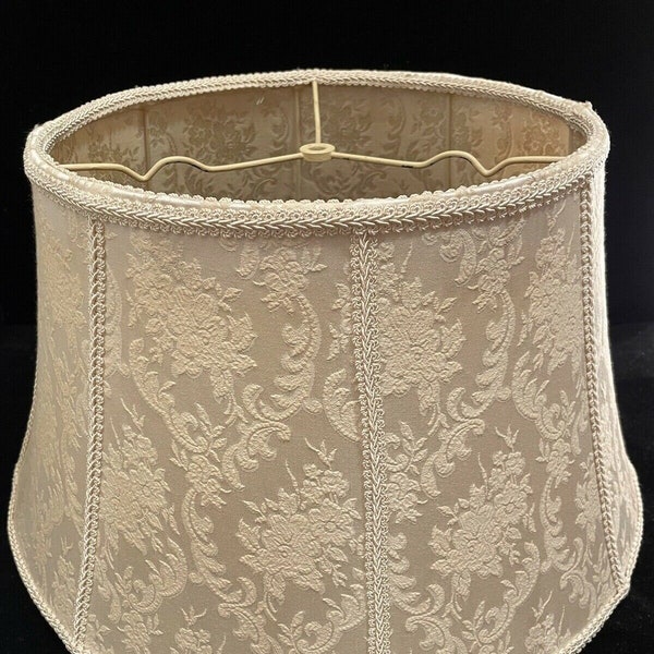 19.5" Wide Retro Champagne Linen Victorian Lamp Shade 10.25" tall