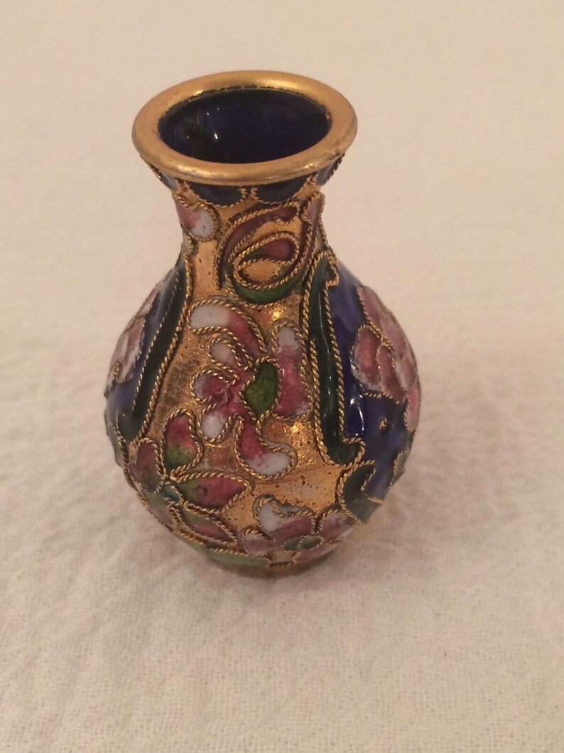 Vintage Chinese Cloisonn\u00e9 Vase