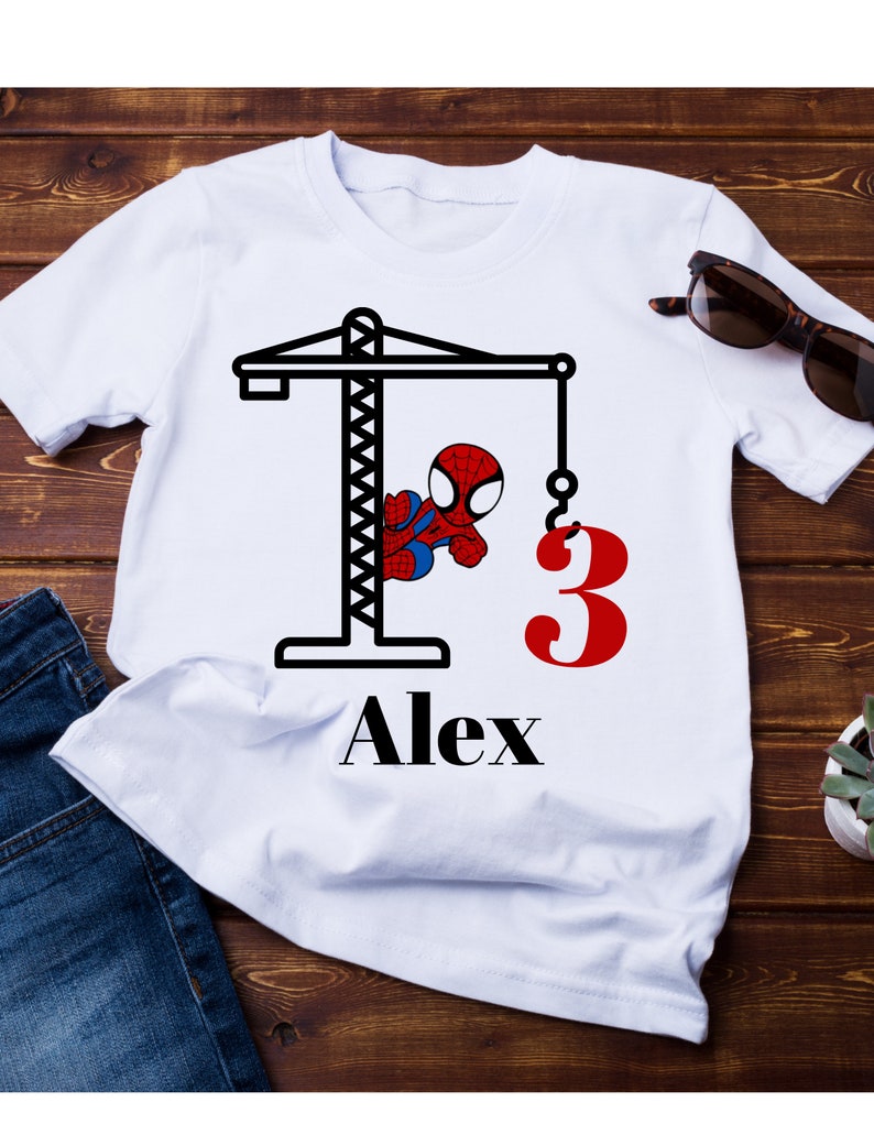 Spider Birthday Shirt Boys SpiderMan Shirt Personalized Birthday Shirt Boys Spider Shirt