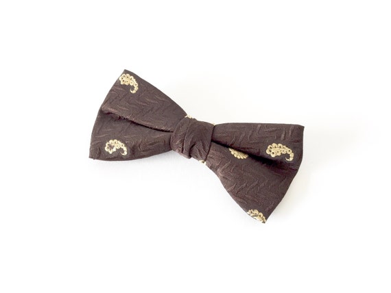 Vintage Paisley Bow Tie / 1950's Paisley Bow Tie /
