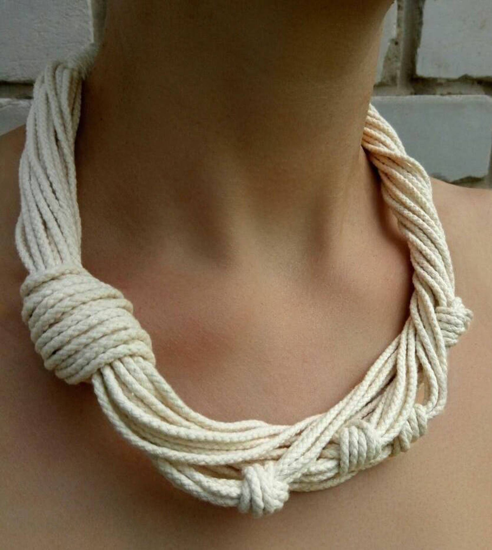White rope necklace Clearance