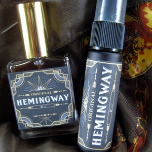 Hemingway ARTisanal Perfume Spray, Perfume Oil, Beard Oil |Coffee & Tobacco|Dark, Sultry|Men or Women