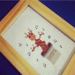 Patrón de punto de cruz de Guardianes de la Galaxia: Groot bailando