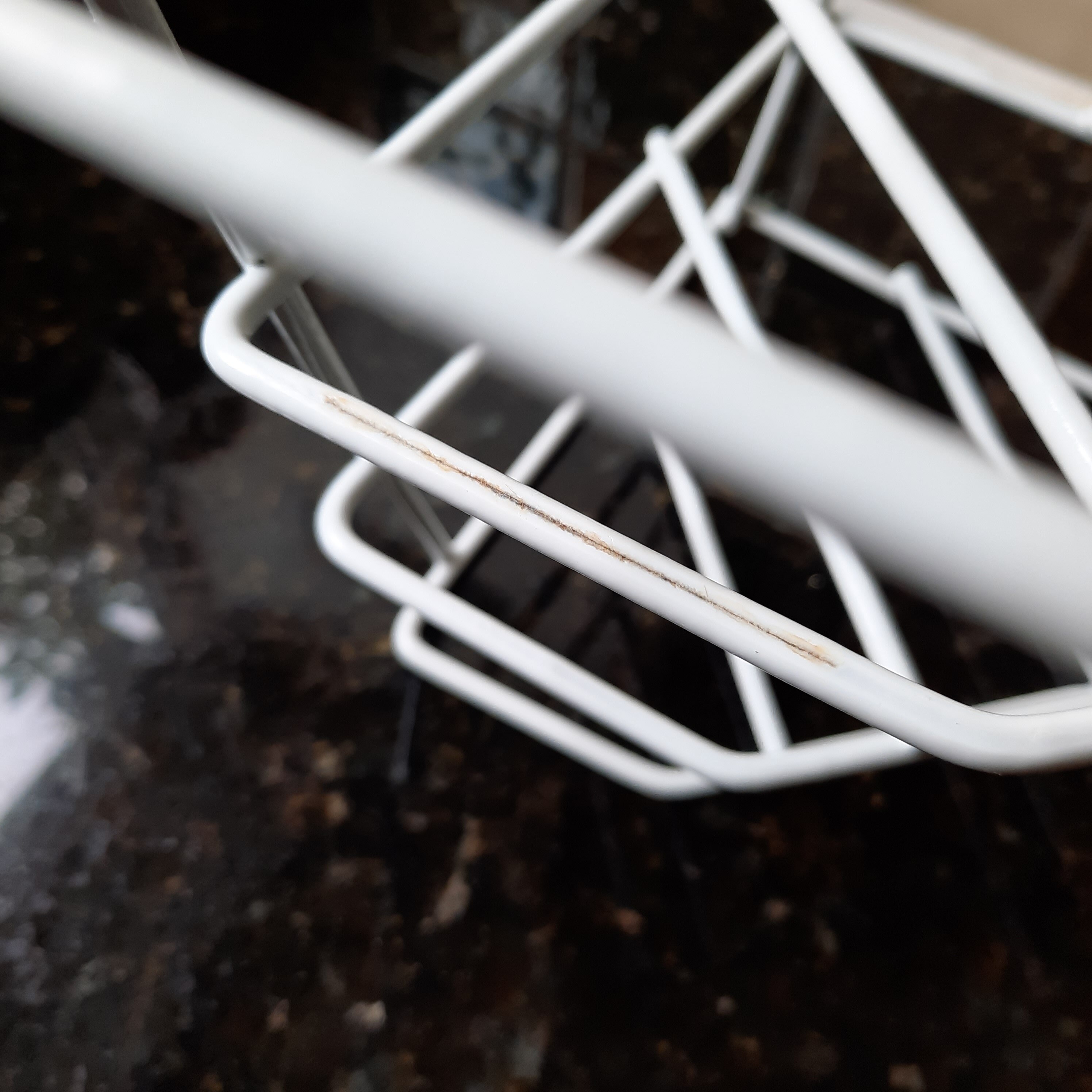 Vintage Wire Corner Plate Rack White Plastic Coated Metal Dish Etsy