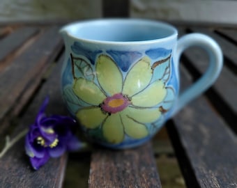 Vintage Buchan Portobello Small Stoneware Jug Edinburgh Pattern Made in Scotland c1950s
