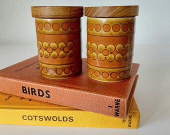 Vintage Hornsea Saffron Salt and Pepper Pots/Shakers 1970s Retro Tableware