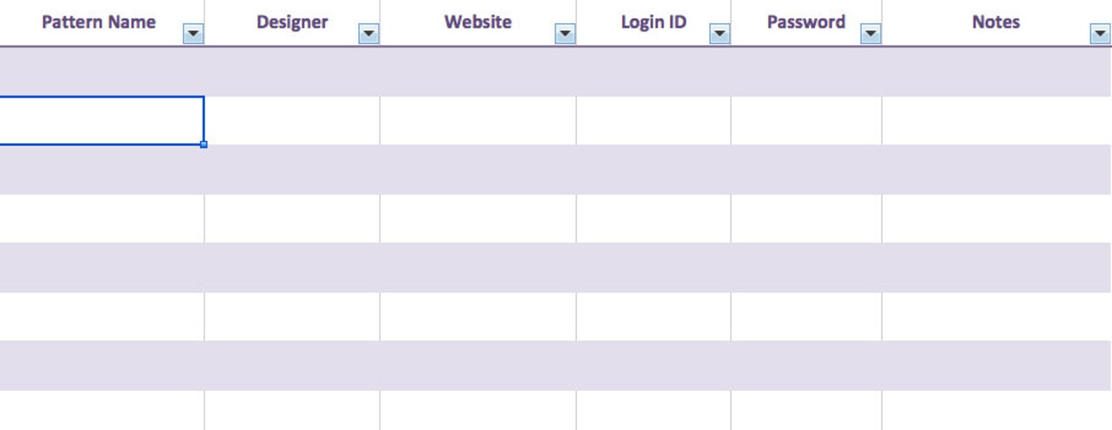 Sewing Inventory Excel Workbook Etsy
