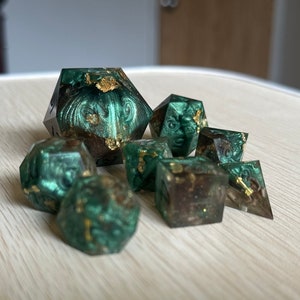 Gilded Ranger Polyhedral Dice Set W/ Jumbo D20