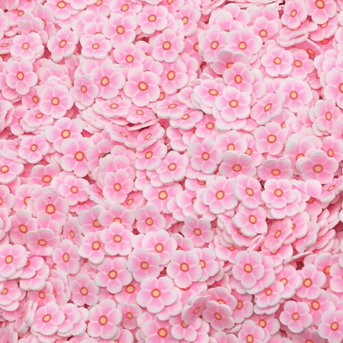 Pink Polymer Clay Flower Sprinkles Fimo Fake Sprinkle Mix Etsy