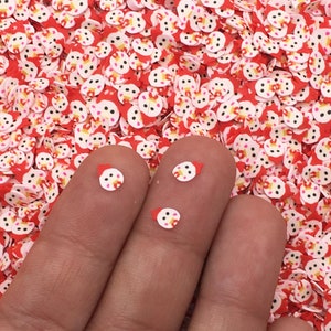 Polvilha de argila de polímero de frango de tamanho menor, polvilha de animal, não comestível fimo falso polvilhe fatias de unhas, p7