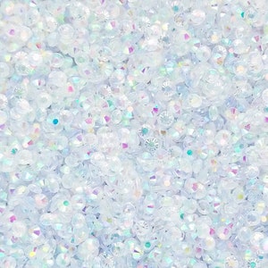 3mm AB Jelly Resin Rhinestones, Crystal Clear Flat Backed, Pick Your Amount