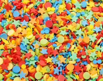 Comic Sans, Fake Polymer Clay Sprinkles, Inedible Rainbow Polymer Clay Fake Sprinkles, Decoden Funfetti Jimmies, E138