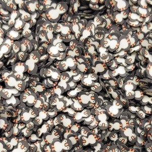 Espolvoreados de arcilla de polímero de pingüino pequeño, espolvoreados de pingüino, mezcla de espolvoreado falso Fimo, Jimmies arco iris decodificados, P53
