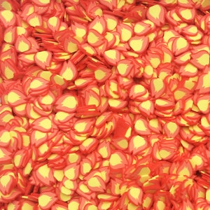Petites pépites d'argile non comestibles en pâte polymère feu flammes, tranches d'art d'ongle, embellissements en résine, miniature, P232