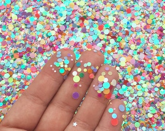 Donut Bubbles Multicolor Iridescent Shift Round Bubble Glitter, Nail Art Glitter, Decoden Shaker Mold and Resin Glitter, U217