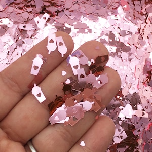 Café, batido, té boba o frappuccino en tono oro rosa con purpurina holográfica, U179