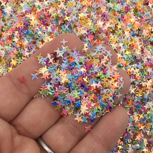Multicolor Shift Star Glitter, 4 Point Star Glitter, Pick Your Amount, T182