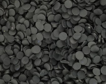 Black Chip Polymer Clay Round Confetti Circles, Fake Sprinkles, Decoden Funfetti Jimmies S98