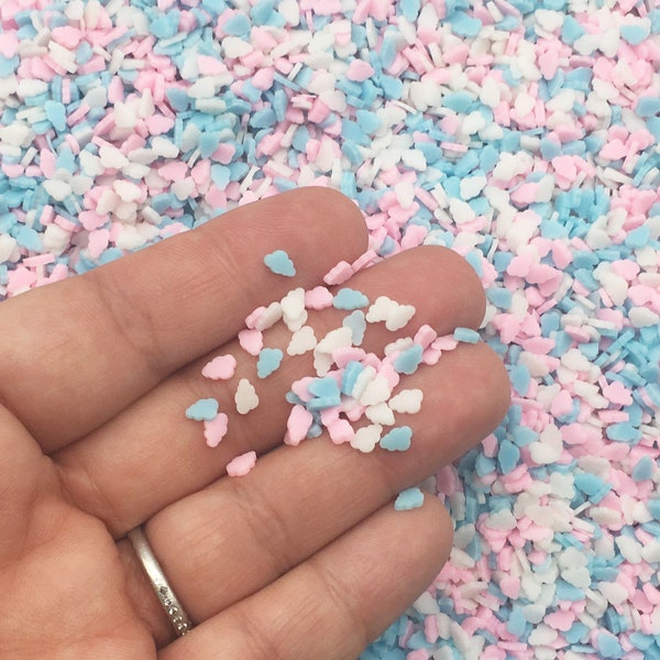 Cotton Candy Jelly Cloud Polymer Clay Sprinkles, NON COMESTIBLE Fimo Fake Sprinkle Mix, Fimo Slices, Cloud Sprinkles P224