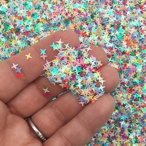 Multicolor Shift Star Glitter, 4 Point Star Glitter, Pick Your Amount, T192