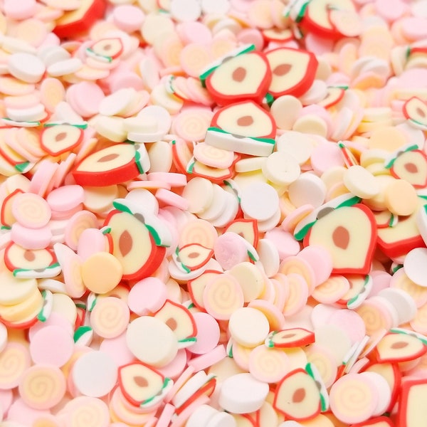 Peaches and Cream NON EDIBLE Polymer Clay inedible Sprinkle Mix, Spring Sweets themed Polymer Clay Fake Sprinkles, Decoden Jimmies, E88