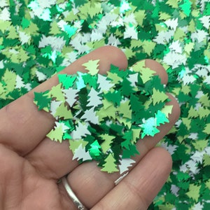 Paillettes multicolore per albero di Natale, glitter da tavolo per albero di Natale, glitter per nail art, deco, scegli la tua quantità, F771