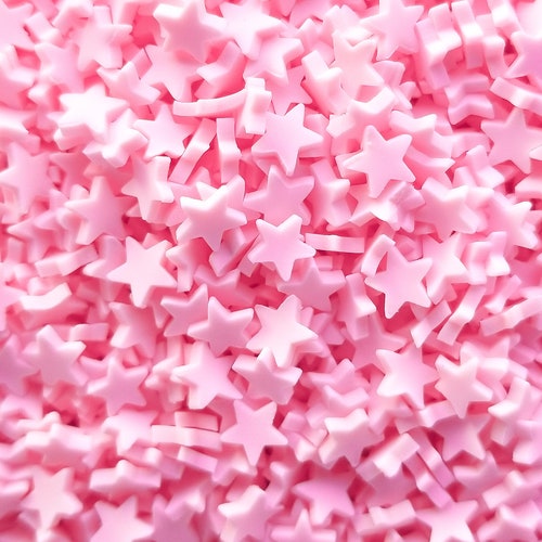 PASTEL PINK STAR Sprinkle Mix Polymer Clay Fake Sprinkles - Etsy