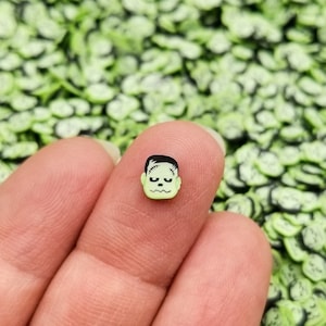 Chispas poliméricas de Halloween del Monstruo de Frankenstein, NO COMESTIBLES, para esparcir confeti de Fimo, para hornear falsamente, relleno para vaso agitador N241