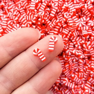 Große Zuckerstange Pfefferminz Fake Polymer Clay Dessert Candy Scheibe Streusel, Mint Weihnachten Nail Art Scheiben, Miniatur Dessert, N72