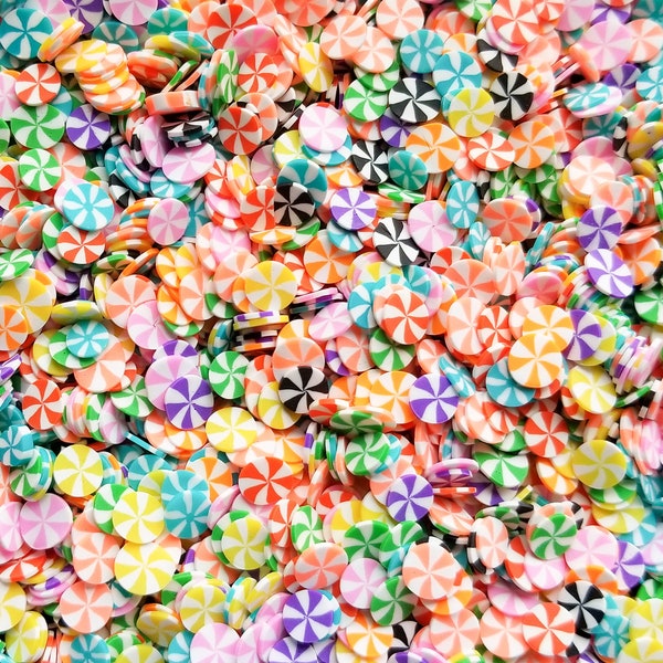 Assorted Candy Sprinkles Polymer Clay Dessert Candy Slice Sprinkles, Nail Art Slices, Faux Dessert, Miniature Dessert, M244